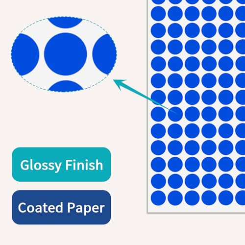 2340 Pack 1.3cm Blue Round Multi-use Stickers 20 Pack