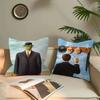 Surrealismo Rene Magritte Opera d'Arte Classica Immagine Personalizzata Testo Cuscini Decorativi per la Casa Regali per la Casa 45x45cm