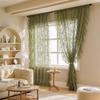 Francouzské pastorační krajkové průsvitné závěsy do obývacího pokoje, ložnice, na balkon a do arkýřového okna, polozatemňovací síťované závěsy s volánkovým lemem