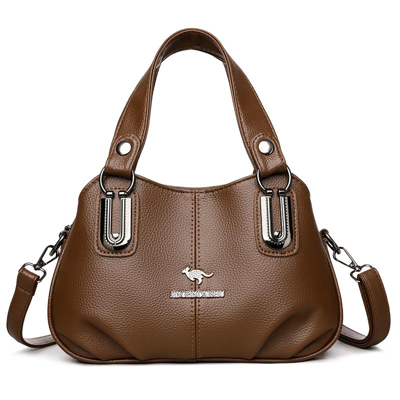 Women's Solid Color Shoulder Bag Middle-Aged and Elderly Mother Crossbody Bag