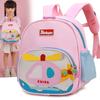 Airplane Letter Pattern Cartoon School Backpack With Lightweight Nylon Material
