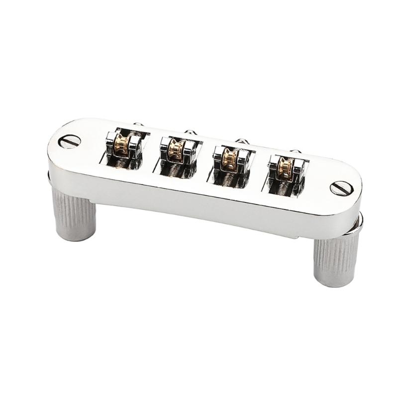 Professional Roller Saddles Guitar Bridge Replacement 4 String Guitar Bridge Roller Saddles Guitar Bridge Guitar Accessory