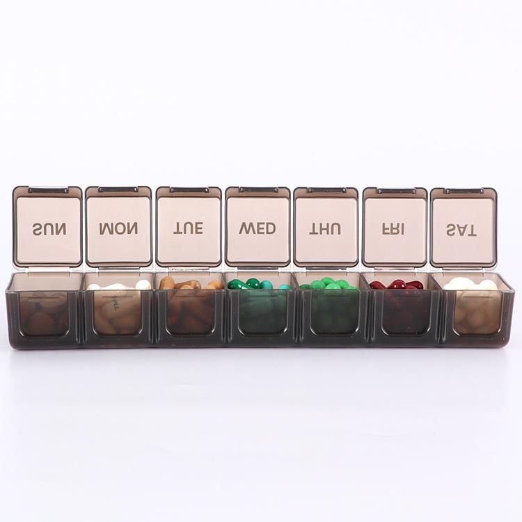 Seven-Day Pill Organizer: Morning, Noon, Night Portable Capsule Case with Large Capacity