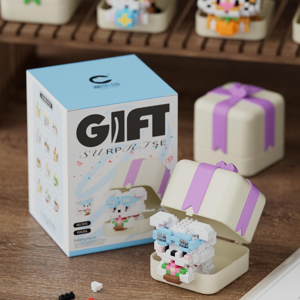 Animal Gift Box Series Desktop Decoration Holiday Gift-Halloween/Thanksgiving/Christmas Gift