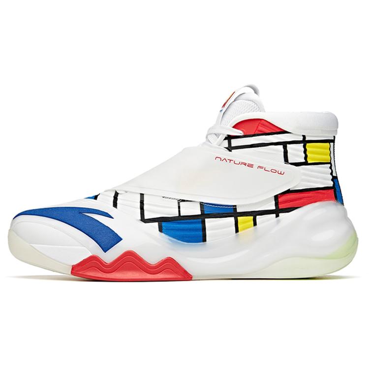 

Новые клетчатые баскетбольные кроссовки Anta KT6 Third Jersey с амортизацией, нескользящей подошвой и высоким верхом, мужские, бело-сине-красные 112111101-6 42