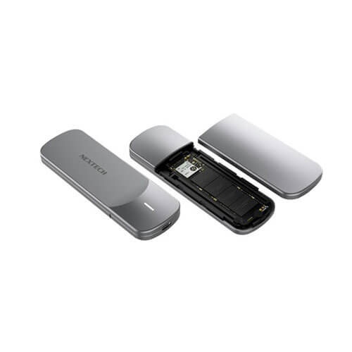 Nextech Nextech USB Typ-C Externes M2 SATA oder NVME SSD Gehäuse