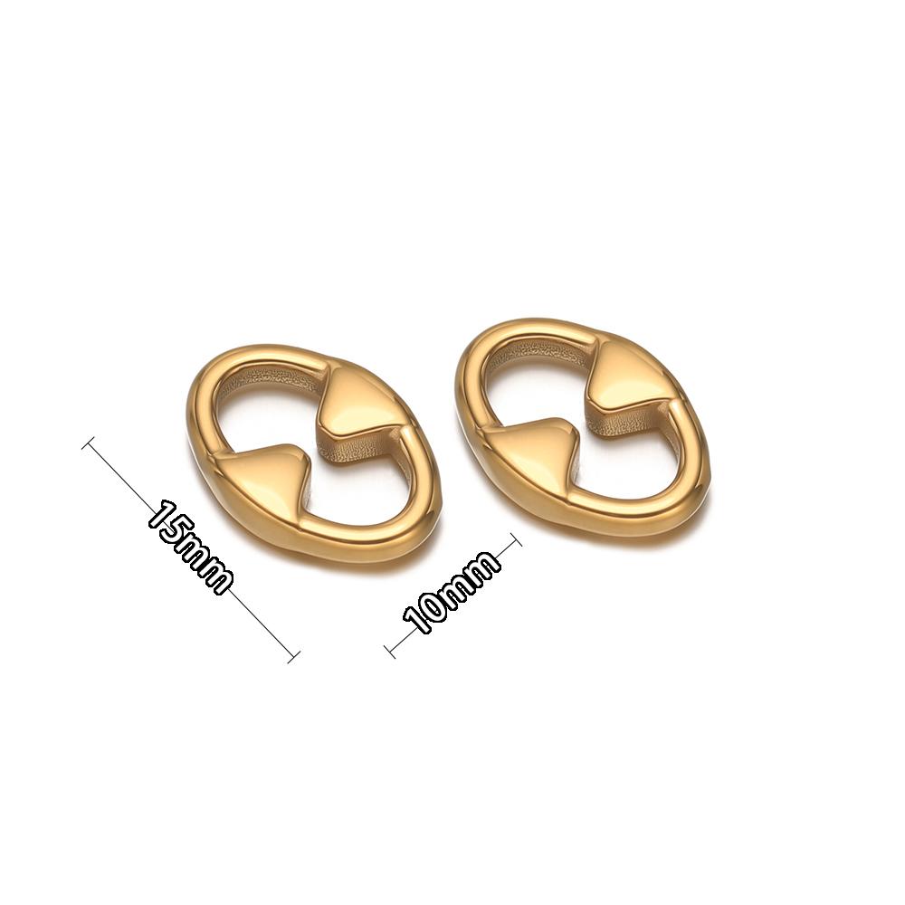 20 Stück 304 Edelstahl Oval Q-förmige Anhängerverbinder für DIY Schmuckzubehör Halskettenanhänger Ohrringe Herstellung Zubehör