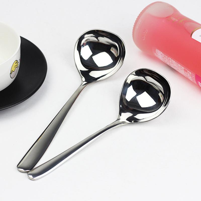 304 Stainless Steel Soup Spoon Korean-style  Pot Big Head Spoon Deep Long Handle Soup Ladle Cooking Spoon Tableware