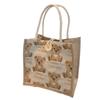 Bear linen tote bag women go out handbag small satchel student shoulder bag tide