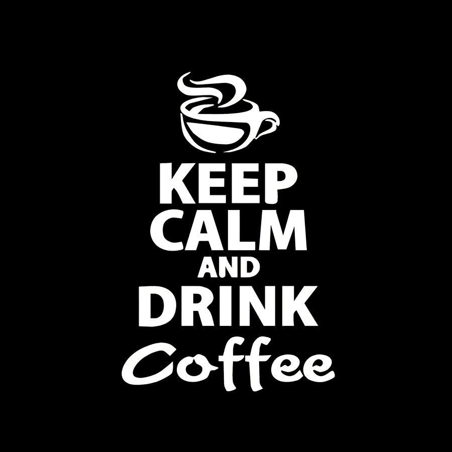 Koffie Vinyl Muurstickers Koffie Muurstickers Keuken Decor Koffiebar Waterdichte Sticker Blijf Kalm En Drink Koffie Tekst Sticker (as the picture,30x20 cm)