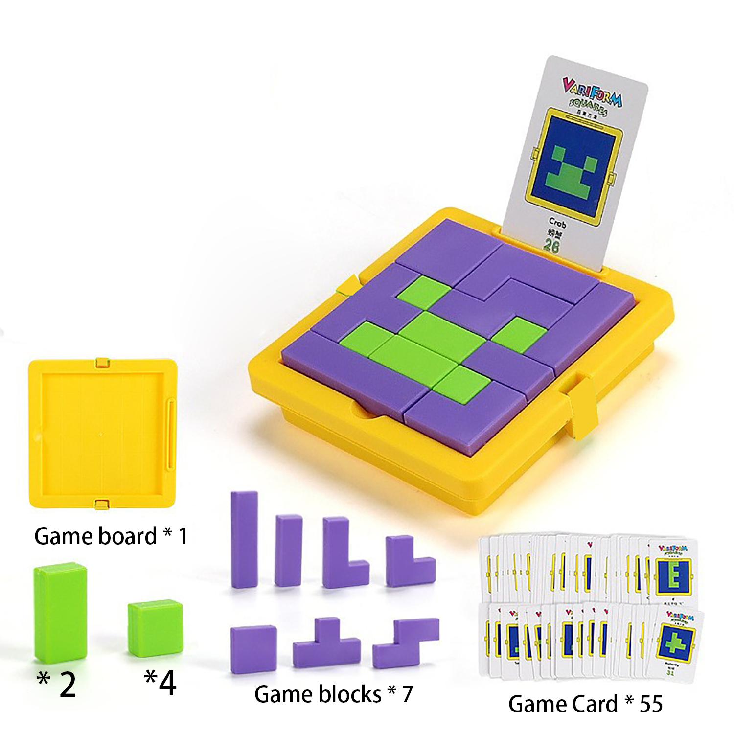 

Pattern Puzzle, Montessori Tangram Puzzle Creative Logic Game, Reasoning Skills Innovation Toys, Board Parent-Child Game