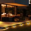 In Stock Hot Outdoor Waterproof IP68 Solar Powered Fence Garden Gate Pillar Decorative Lighting Post Light Solar Step Lights 4/6
