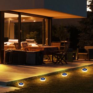 In Stock Hot Outdoor Waterproof IP68 Solar Powered Fence Garden Gate Pillar Decorative Lighting Post Light Solar Step Lights 4/6