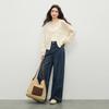 Shangdubila Women's Spring Round-Neck Button-Down Casual Jacket
