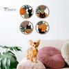 Cat Theme Wall Sign 4Pcs Black Decor Set, Boho Cartoon Hanging Art, Art Set Farmhouse Rustic Wooden Plants for Bedroom Living Room Office