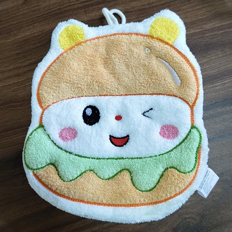 

Корейская версия милого мультяшного полотенца для рук, подвесное трехслойное толстое кухонное полотенце для рук, бытовая быстросохнущая ткань, носовой платок