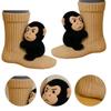 3D Knits Animal Socks,Plush Animals Hug Socks,Funny Novelties Winter Warm Hand Crocheted Socks Christmas Gifts Women