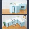 3’’ for Doll House Toy Miniature Cooking Cabinet Mini Kitchen Cabinet Dollhouse Accessory Girl’s Pretend for Play Toy Su