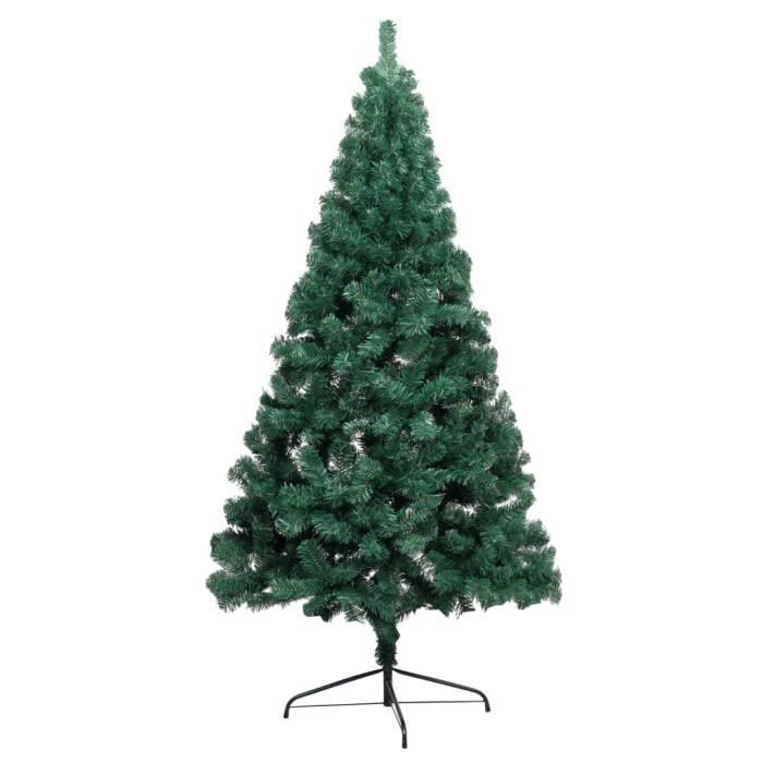 VidaXL Sapin de Noël artificiel moitié avec support Vert 150 cm PVC