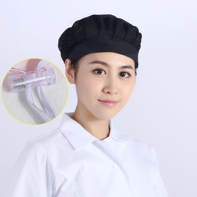 Dustproof Work Cap with Mesh Ventilation for Chefs and Food Handlers Elastic Edge for Secure Fit Foldable for Easy Carry