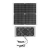 18V 25W Solarpaneel-Lüfter-Kit Monokristallin Wasserdicht 3500 U/min Solar-Abluftventilator-Kit für Gewächshaus Hundehütten Wohnmobil