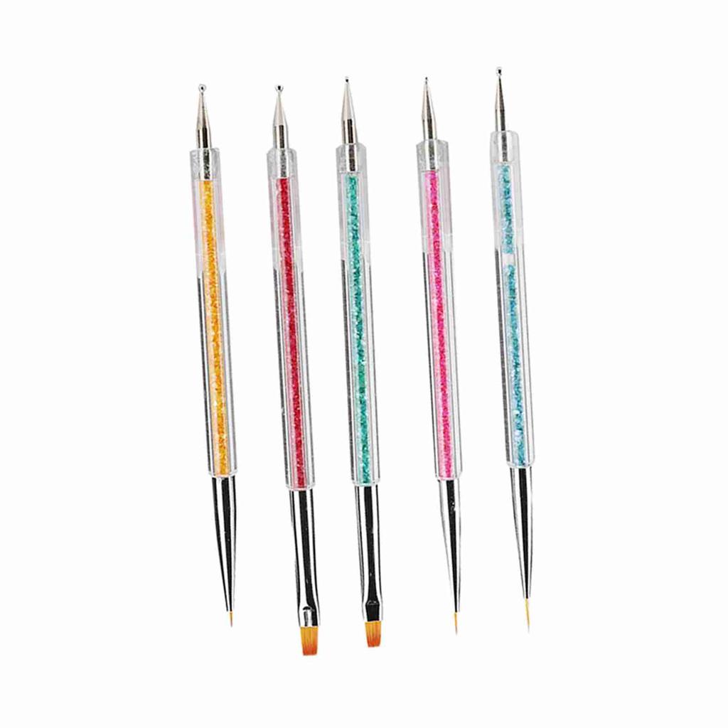 5pcs Nail Art Brush Pen Manicure Tool Set Drawing Painting Decoration Pen