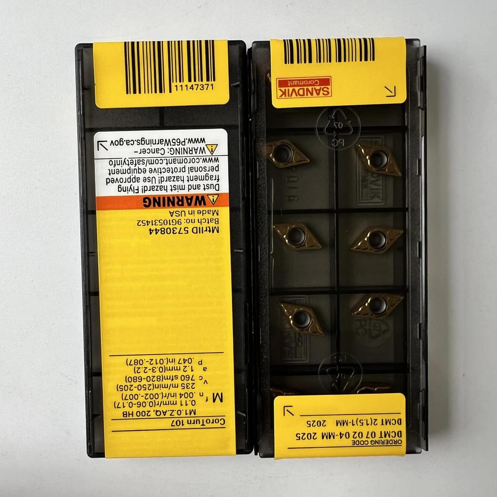 Original Sandvik / DCMT070204-MM 2025 /  CNC lathe carbide blade 10 Pcs