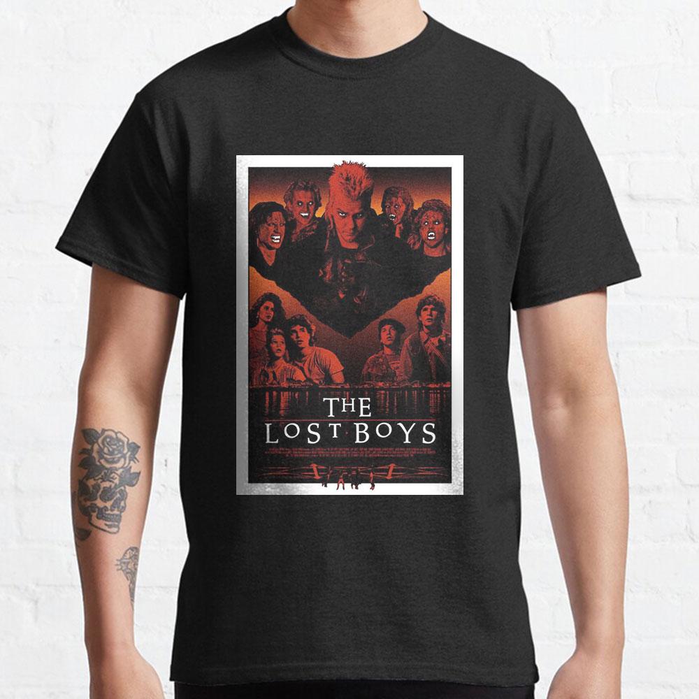 Scary The Lost Boys David Vampire Graphic T Shirts Santa Carla Halloween Tops Horror Movie Printed Tee Large Size Mens Clothing