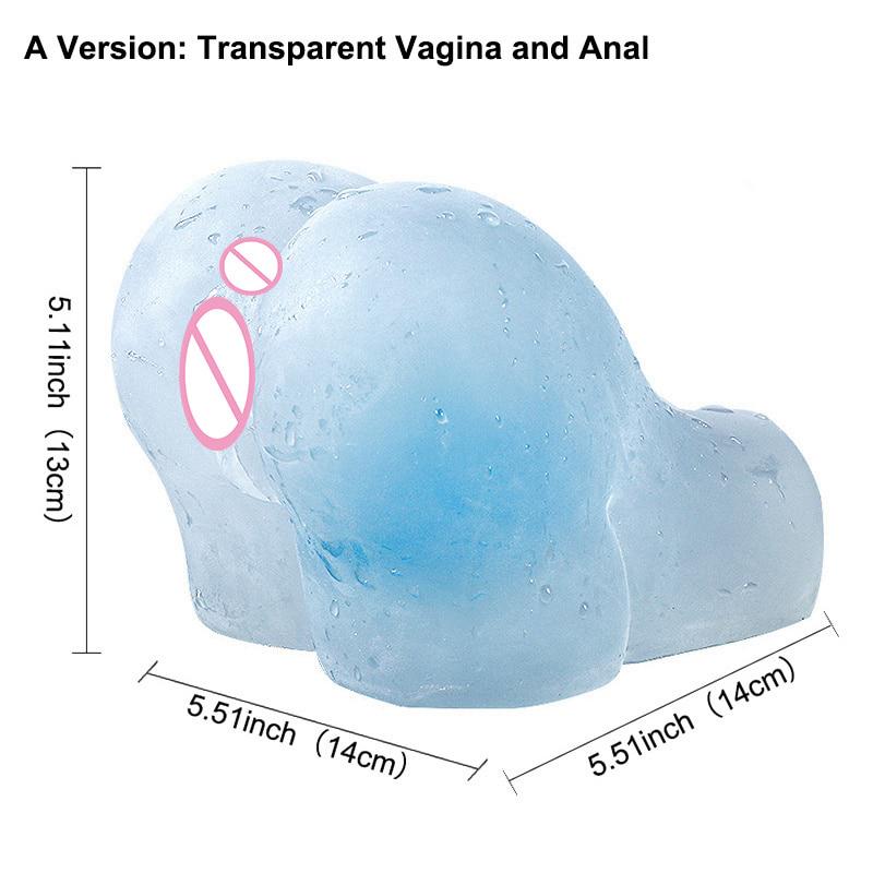 Male Masturbator Soft Transparent Sex Dolls 3D Realistic Anal and Vagina Pussy Cup Sex Toys for Men