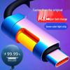 Max Fast-Charge Seven-Color Light Cable for Apple, Huawei, Samsung, Xiaomi, Honor