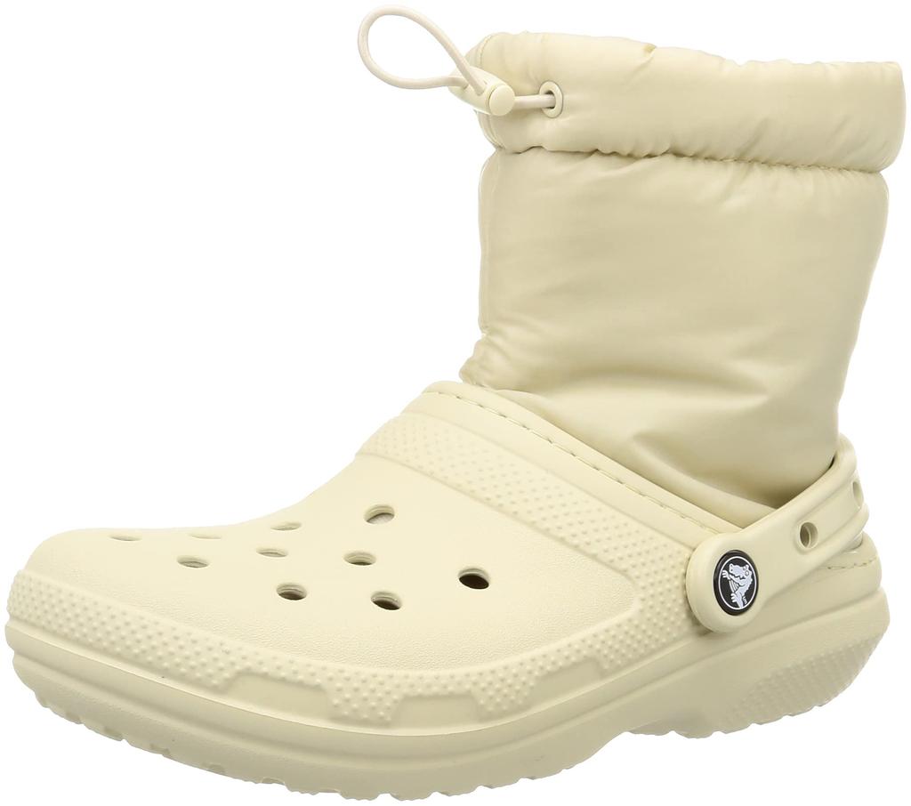 Botas Crocs Classic Lined Neo Puff Talla 28cm, Unisex, Hueso,