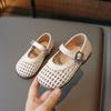 2026New spring, summer, and autumn princess shoes, fashionable children's shoes, indoor and outdoor women's single shoes, mesh hollow shoes