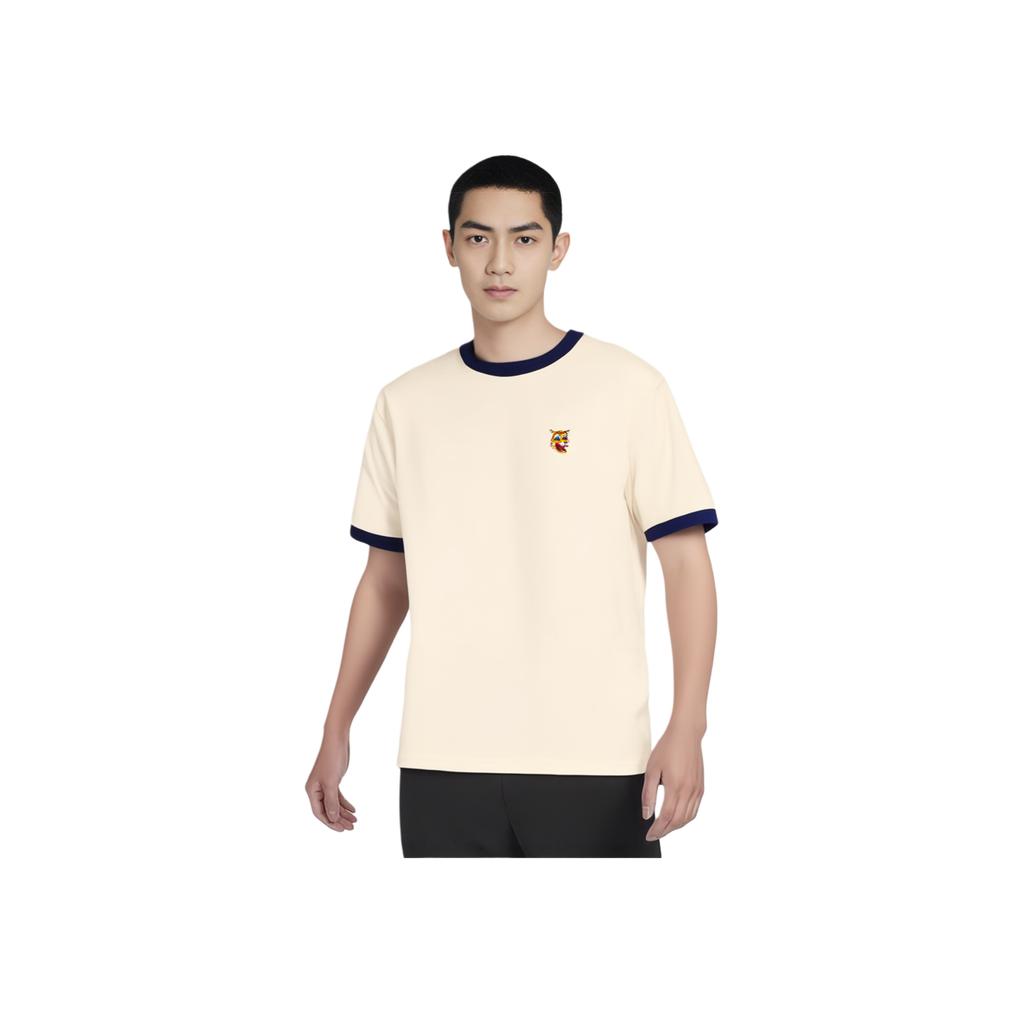 ONITSUKA TIGER Comfortable And Versatile Color-Block Logo Print Crew Neck Pullover Short Sleeve T-Shirt With Dropped Shoulders 2183B199-700