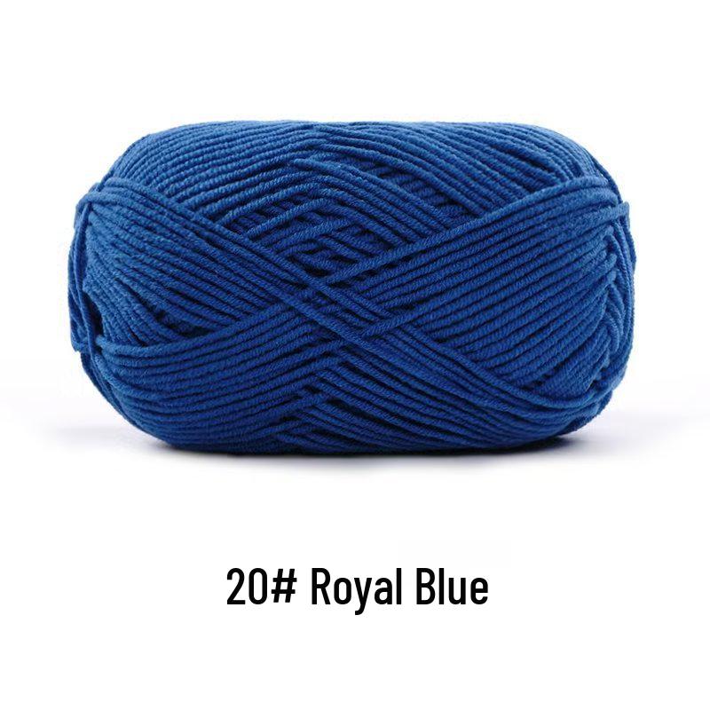 Suhe Meng Xiaoxiao 4-Ply Combed Cotton Milk Yarn for DIY Knitting: Blanket, Hat, Scarf Projects