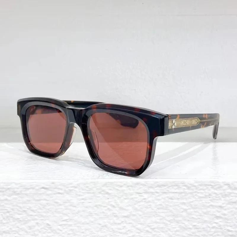 Quadratische Handgefertigte Acetat-Sonnenbrille Uv400 Designer Japanische Marke Klassische Herren Optische Vintage-Brille mit Sehstärke