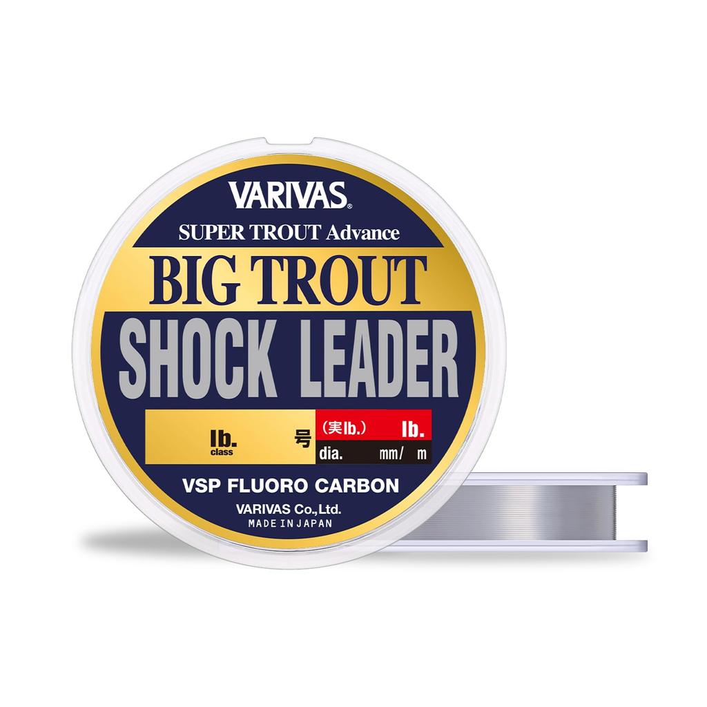 VARIVAS Super Trout Advance Big Trout VSP Fluorocarbon Shock Natural Color Leader, 30m, #4 (16lb),