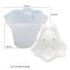 Molde de silicone para creme de gato, molde de gelatina de bolo, lindo, branco, fresco, gelo em pó