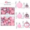 42-Piece Velvet Flocked Christmas Ball Set with Pendants - Bestseller Holiday Decorations