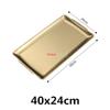 304 gold golden Stainless Steel Food Storage Trays BBQ Sushi Flat Dish Bread Pastry Baking Pan Kitchen Fruit Vegetable Plate