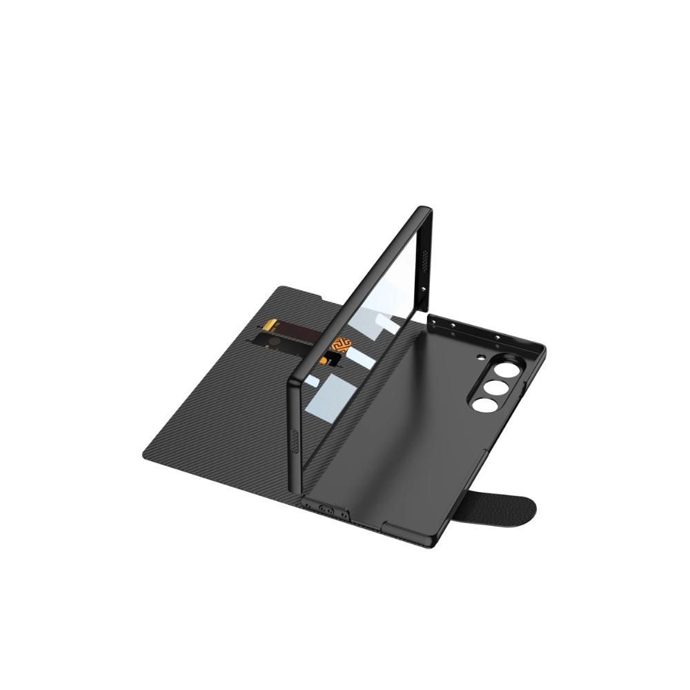 Luxury PU Leather Phone Cover for Samsung Galaxy Z Fold 6 Case with Screen Protector Support Function