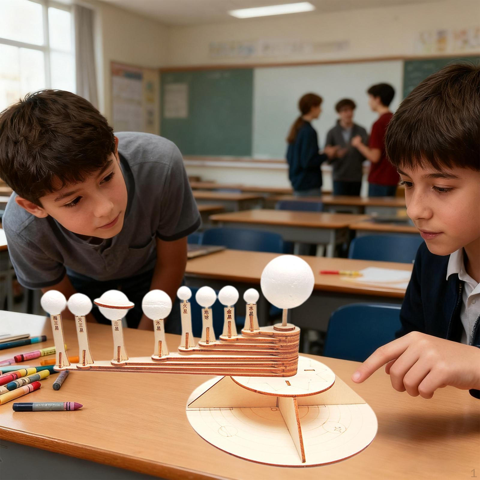 

Wooden Kit Space Toy Unfinished Handmade Stem Material Science for Elementary Students