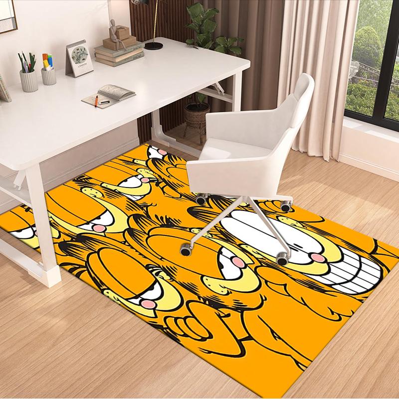 Garfield'S Many Faces Carpet For Playroom Bedroom Living Room Sofa Home Decorkids Game Area Rug Nonslip Floor Mat