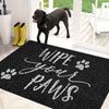 Wipe Your Paws Door Mat Carpet Mat Rug Home Decoration Paw Print Black Coconut Fiber Non Slip Floor Mat Entryway Home Floor Mat