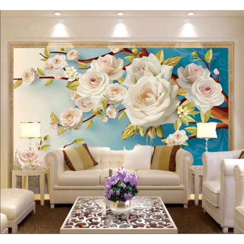 Vintage Flower Wallpaper Living Room Bedroom Background Wall Painting Home Decoration 3d Wallpaper