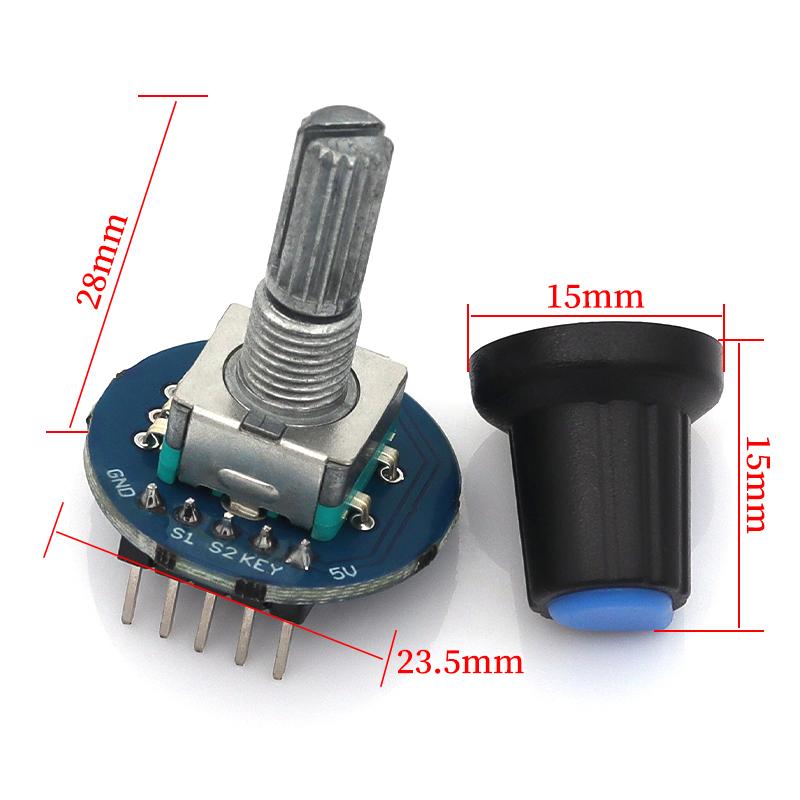 Stlxy KY-040 360 Degrees Rotary Encoder Module For Arduino Brick Sensor Switch Development Board With Pins