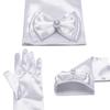 Satin Sequins Princess Skirt Accessories Stage Gloves Full Finger Mittens Children Long Gloves