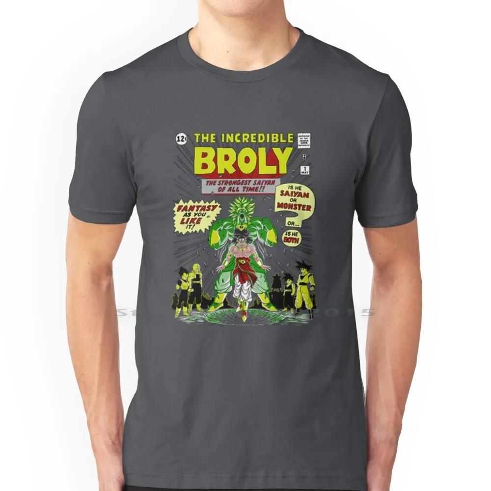The Incredible Broly T Shirt 100 Cotton Rbrow Super Cartoons Animation Anime Manga Tv Z Broly Idea Quote Sayings Funny Humor