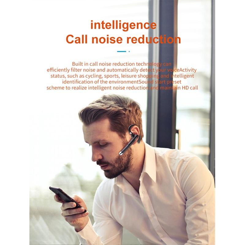 Neues YYK520 Kabelloses Headset Business Ohrbügel Bluetooth V5.1 Freisprech-Anruf Geräuschunterdrückung Kopfhörer mit Ladecase