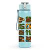 1PC Multi Language Letter Art 750ml Color Plastic Sports Water Bottle Leakproof Flip Straw Lid Suitable for Sports Office Home Use