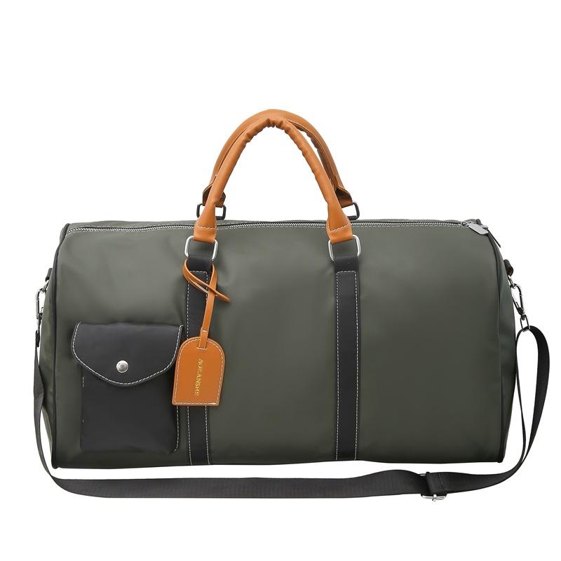 

New travel bag, large capacity gym bag, business men s bag, trendy fashion shoulder bag, sports crossbody storage зелений